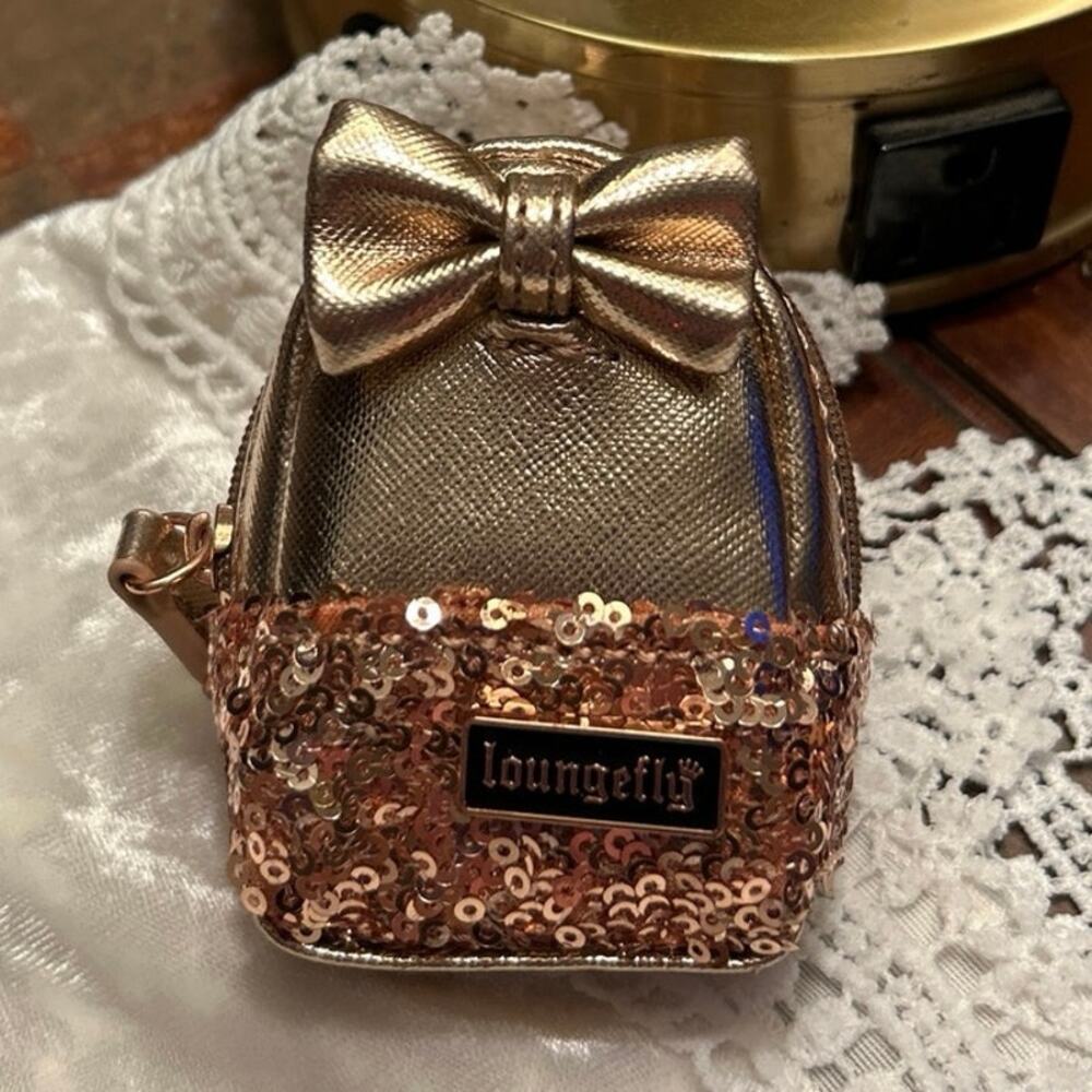 Disney mini Backpack rosegold sequined, Loungefly for Disney nuiMOs Characters